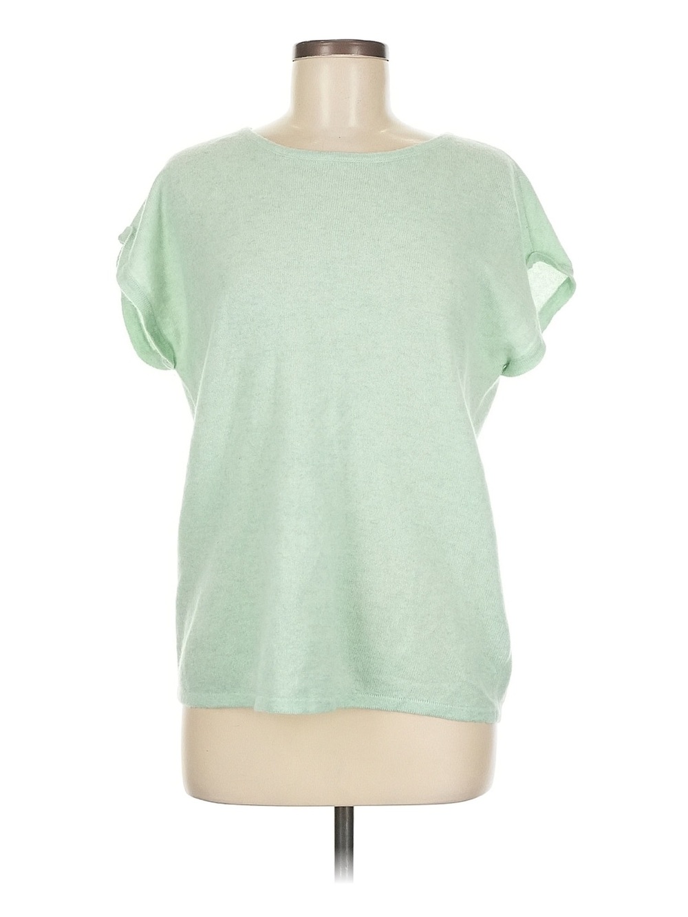 Brodie Cashmere Mint Green Blue 100% CASHMERE T-Shirt Jumper Sweater - M
